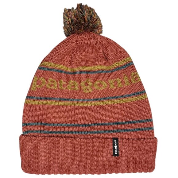 Patagonia Accessories - Patagonia Powder Town Heavy 100% Recycled Material Beanie With Pom Pom